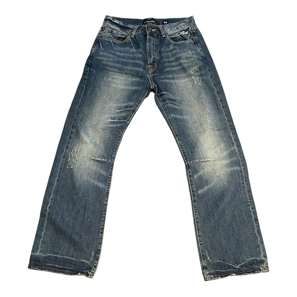 RARE Christian Audigier Blue Graphic Jeans for Men